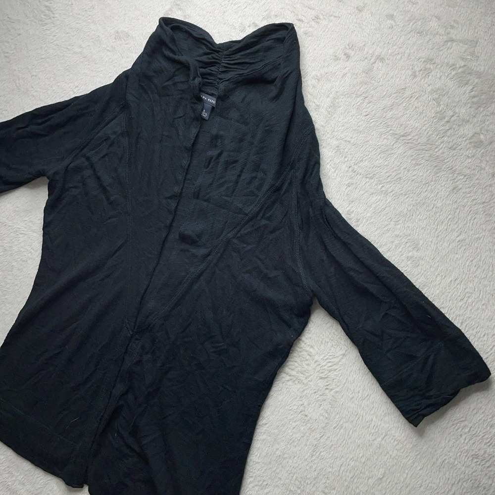 Banana Republic Cardigan Womens S Black Shawl Collar Lightweight Knit Sweater - Picture 2 of 10